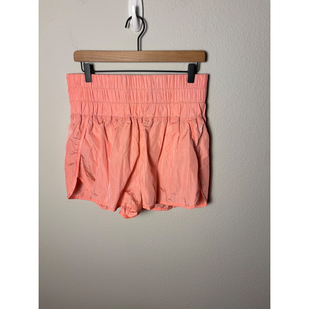 ☀️FP Movement Way Home Short Coral Pink High Waisted Athletic Running Shorts XL